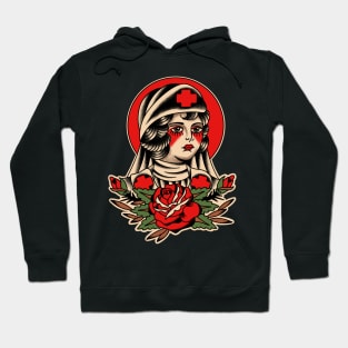 Nurse Traditional Tattoo Hoodie